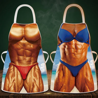 The Power Couple: His and Hers Muscle Aprons (2 Pack)