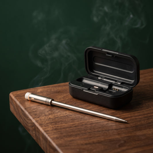 The Inside Man wireless leave-in meat probe with charging dock